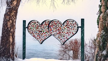 Hjärtan i snö